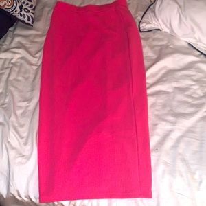 Hot pink, fitted pencil skirt. Never worn.